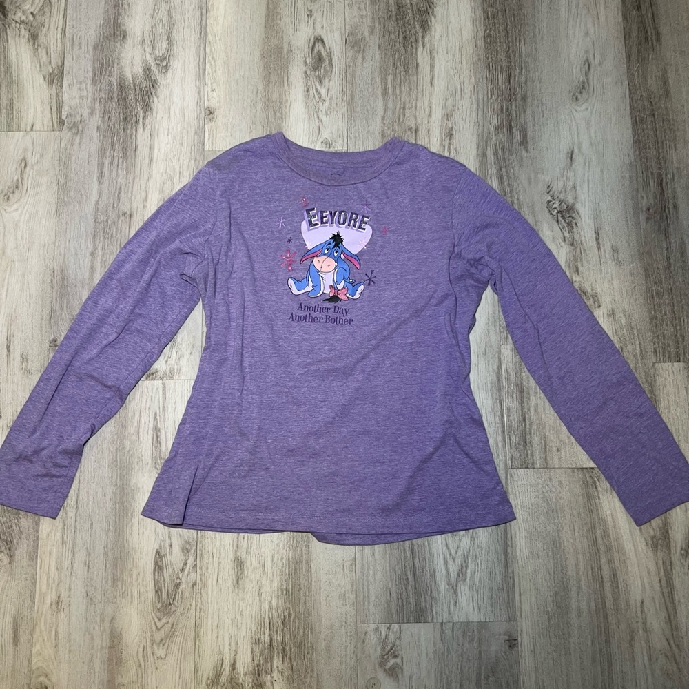 Y2K purple glitter eeyore long sleeve